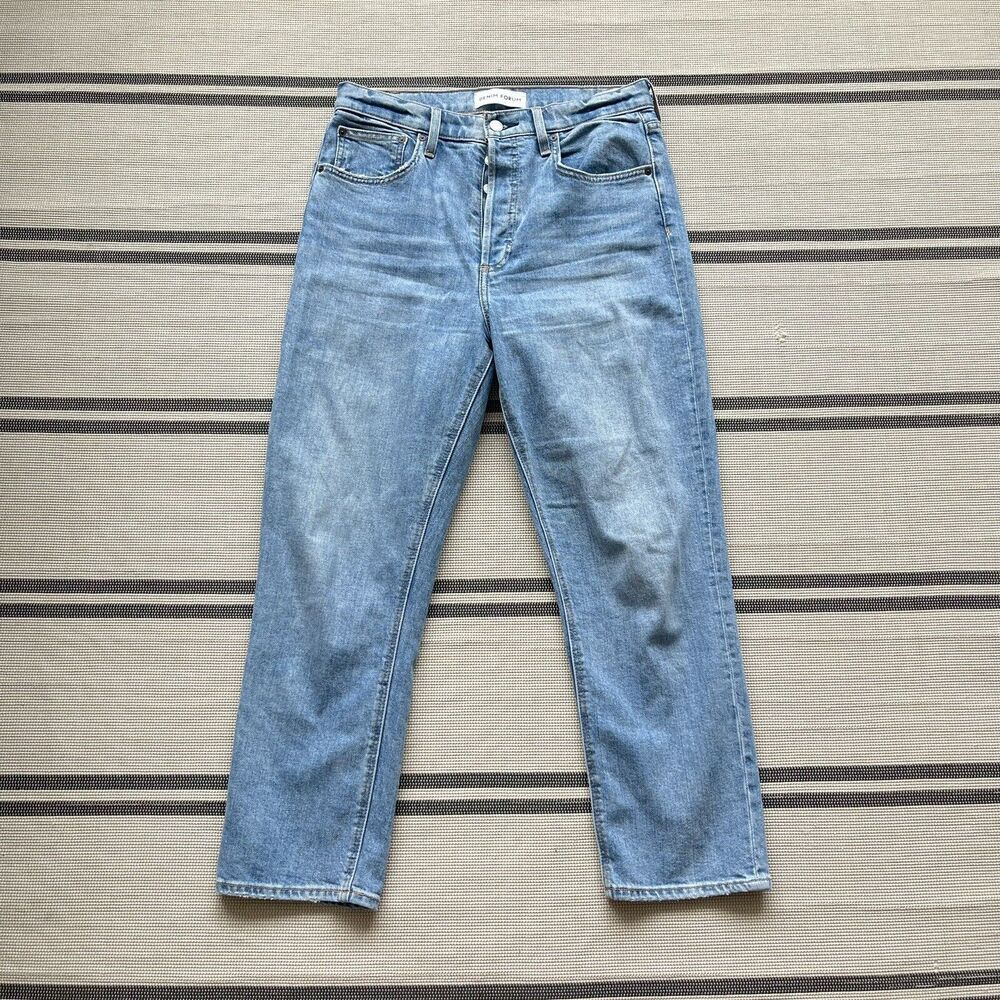 Aritzia Denim Forum The Arlo High Rise Straight Leg Jeans Blue Sz 30 26L